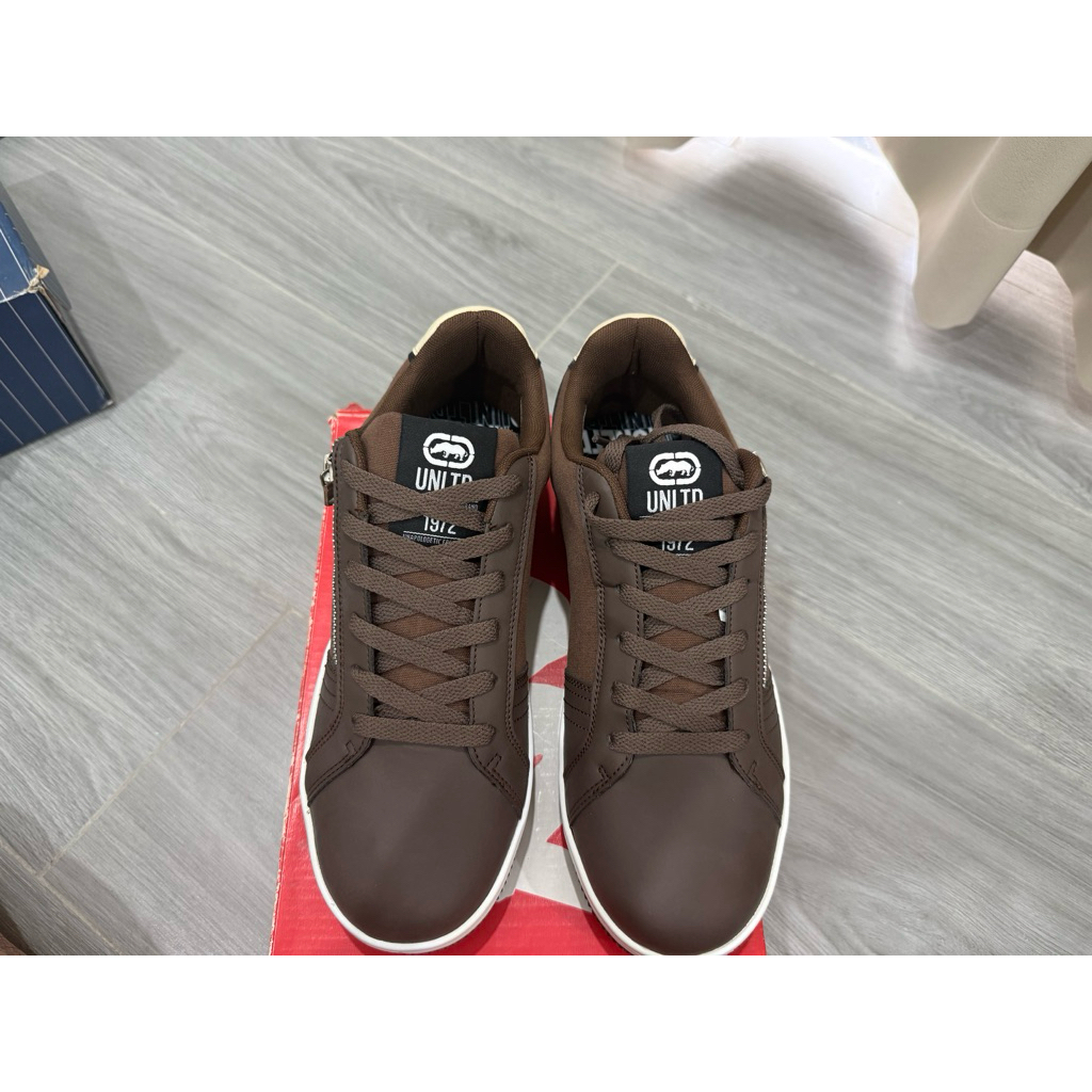 Giày Sneaker Nam Ecko Unltd Cổ Thấp ( Size 41 ) Có Khóa Kéo - Màu Nâu (Mới 100%)