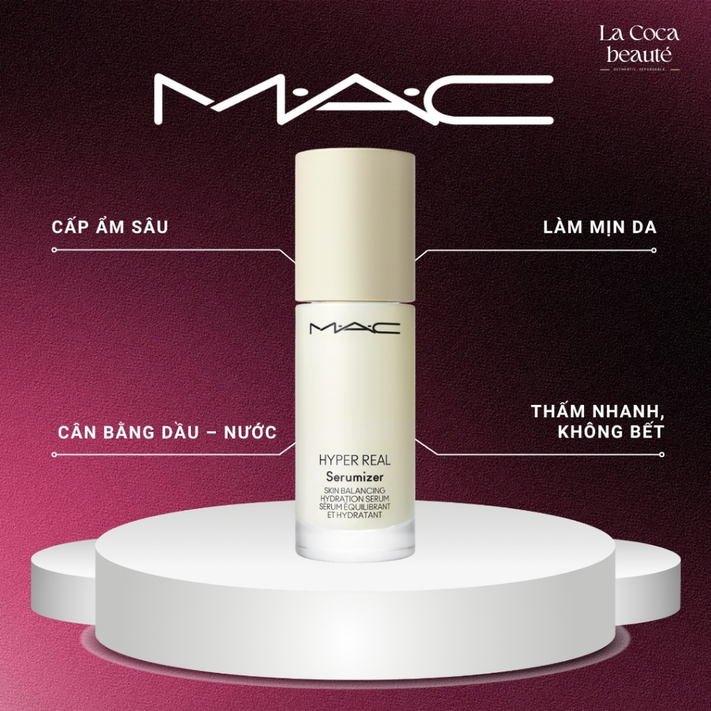Serum MAC Cosmetics Hyper Real Serumizer Skin Balancing Hydration 30ml Cấp Ẩm, Làm Mịn & Chuẩn Bị Lớ