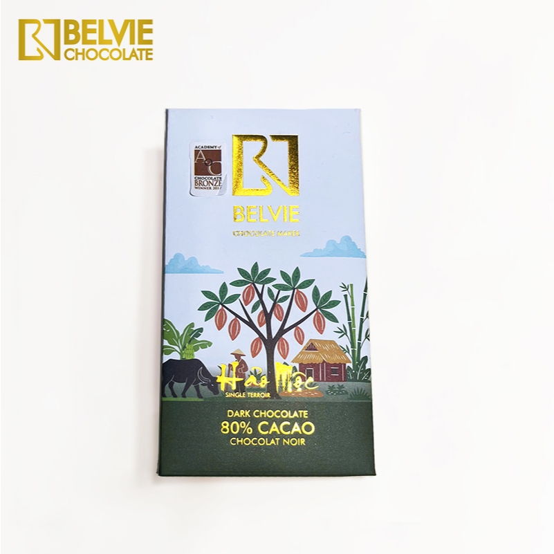 Socola Đen Belvie Hảo Mộc 80% Cacao - 27gram