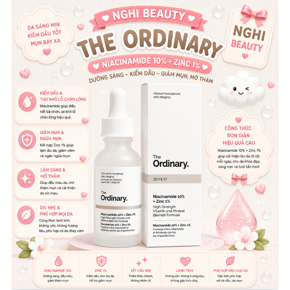 SERUM THE ORDINARY HYALURONIC ACID 2% + B5 & SERUM THE ORDINARY NIACINAMIDE 10% + ZINC 1%
