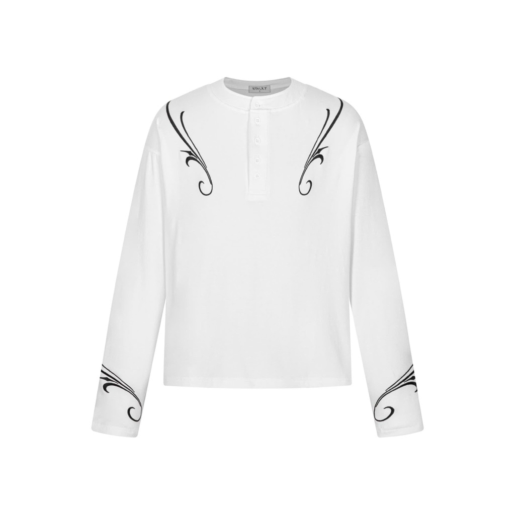 REVOLT | ÁO TAY DÀI THÊU "RUNE HENLEY" *White