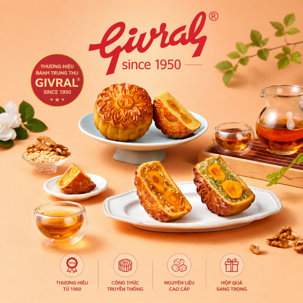 Bánh Lẻ Bánh Trung Thu Givral 200gr –  Ngọt Mặn tự chọn
