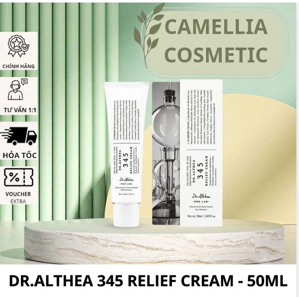 Dr.Althea 345 Relief Cream 50ml/15ml | Facial Moisturizer, Soothing, Hydrating