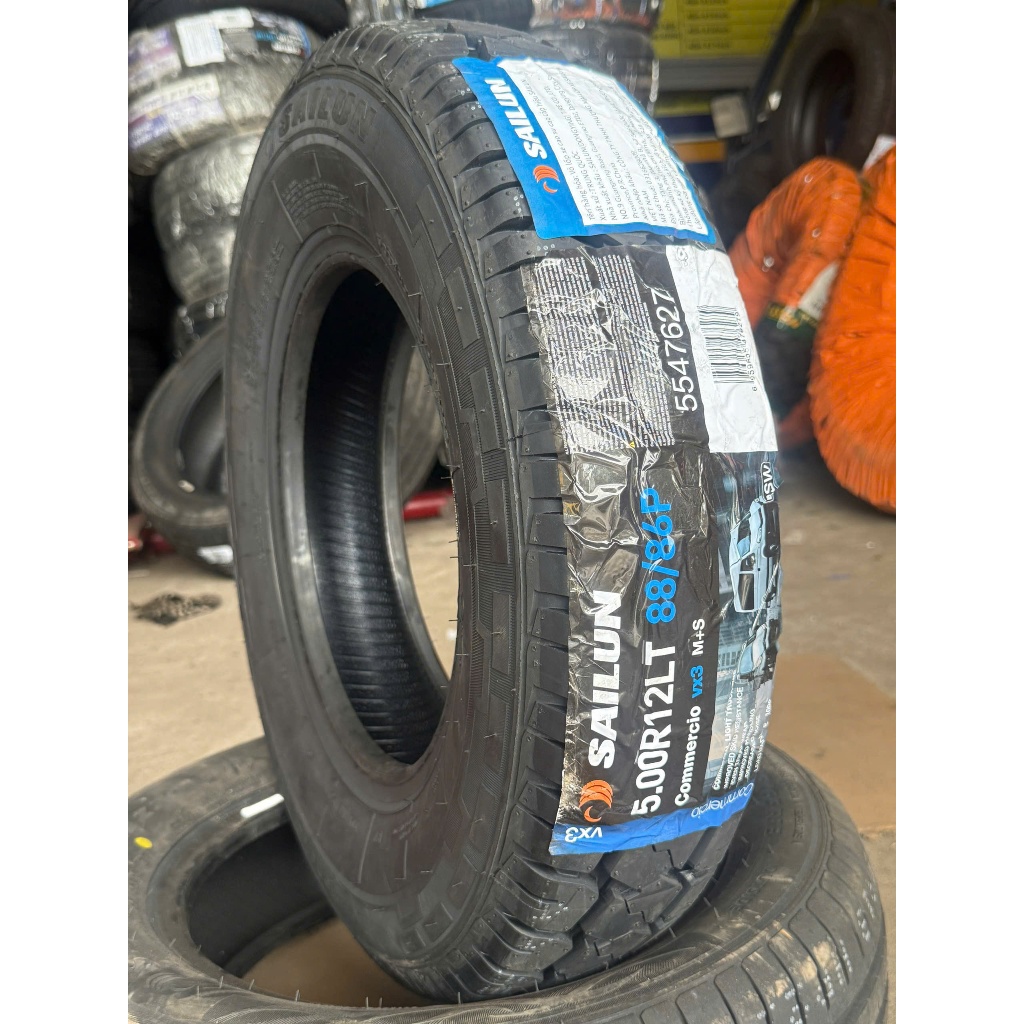 Vỏ Lốp Sailun 500R12 siêu tải 10pr Bố kẽm (lắp được không săm và có săm), Lốp 500-12 lắp xe tải