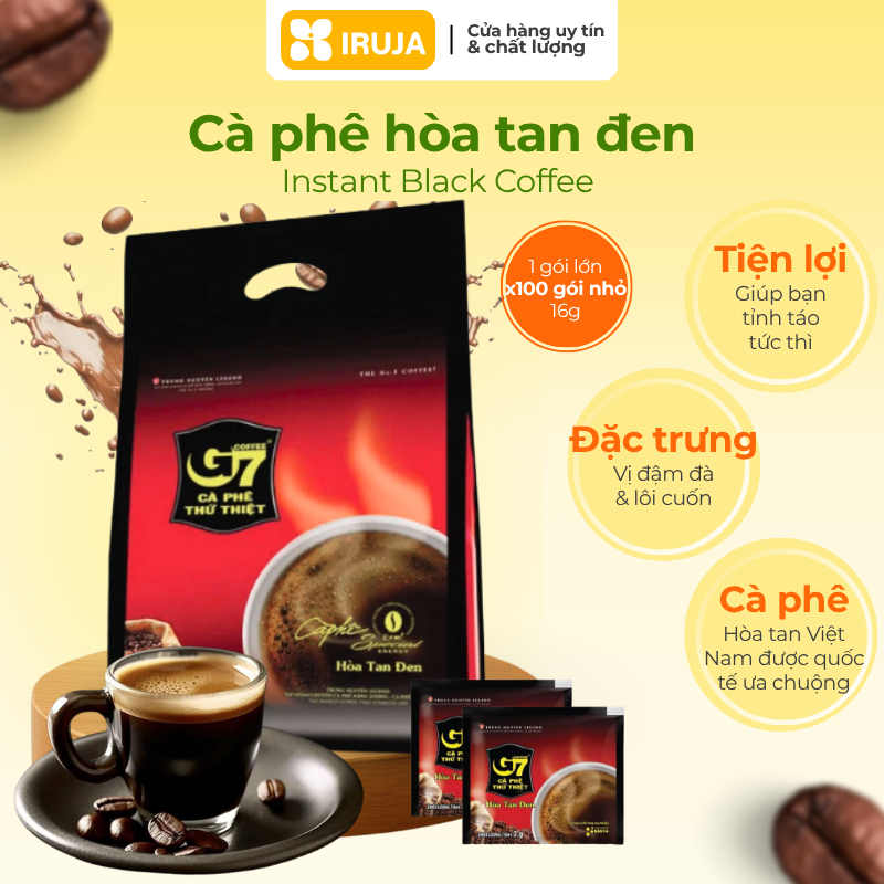 [IRUJA] Cà Phê Hòa Tan Đen G7 Trung Nguyên 100 Gói x 2G