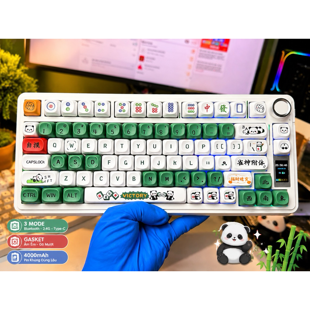 🔥 AULA S75 Pro Gaming Keyboard 3 Chế Độ Kết Nối | Núm Xoay | LCD | RGB | BigBuy360 - bigbuy360.vn