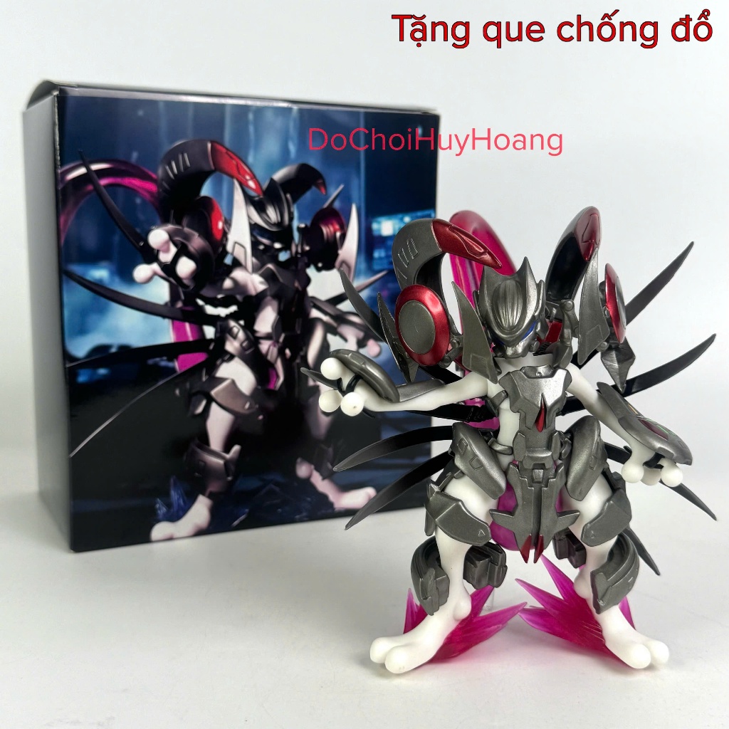 Mô Hình tượng nhân vật Pokemon Mewtwo mặc giáp nâng cấp 14cm