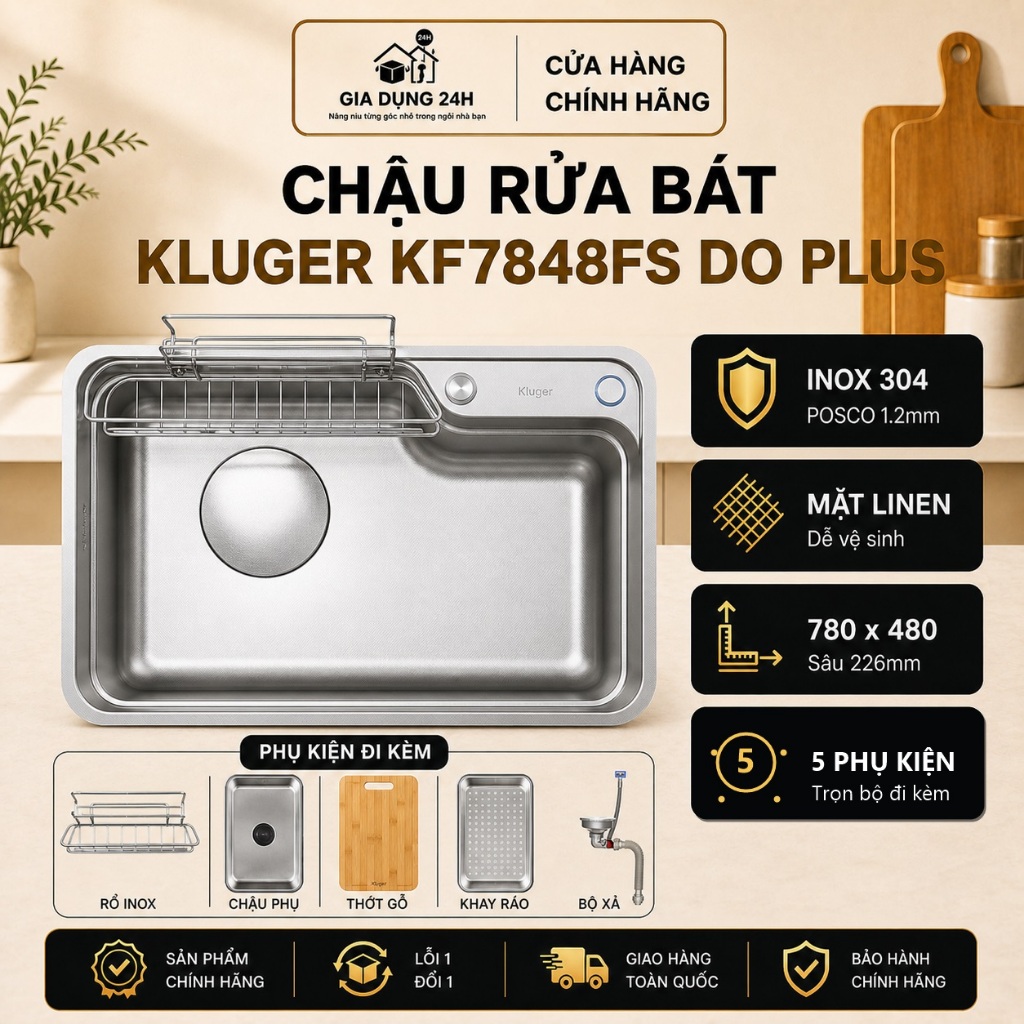 Chậu Rửa Bát Kluger KF7848FS-DO Plus