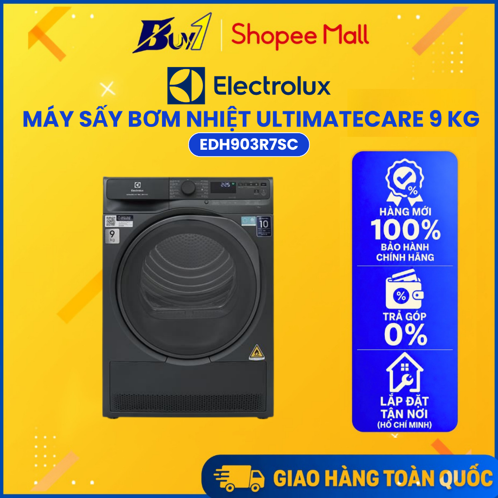 EDH903R7SC - Máy sấy bơm nhiệt Electrolux UltimateCare 9 kg EDH903R7SC - Hàng chính hãng