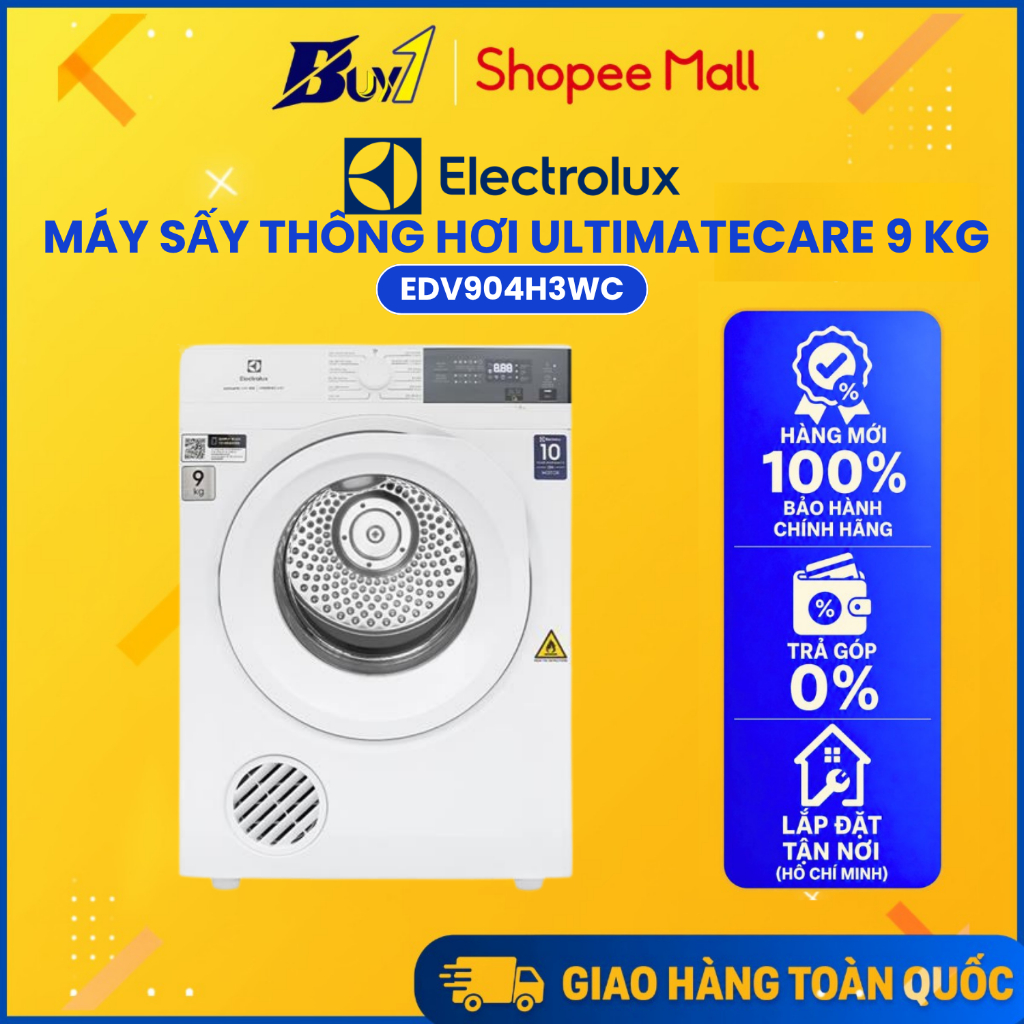 EDV904H3WC - Máy sấy thông hơi Electrolux UltimateCare 9 kg EDV904H3WC - Hàng chính hãng