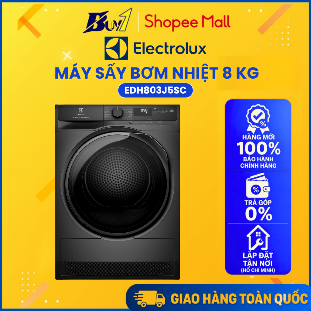 EDH803J5SC - Máy sấy bơm nhiệt Electrolux UltimateCare 8 kg EDH803J5SC - Hàng chính hãng