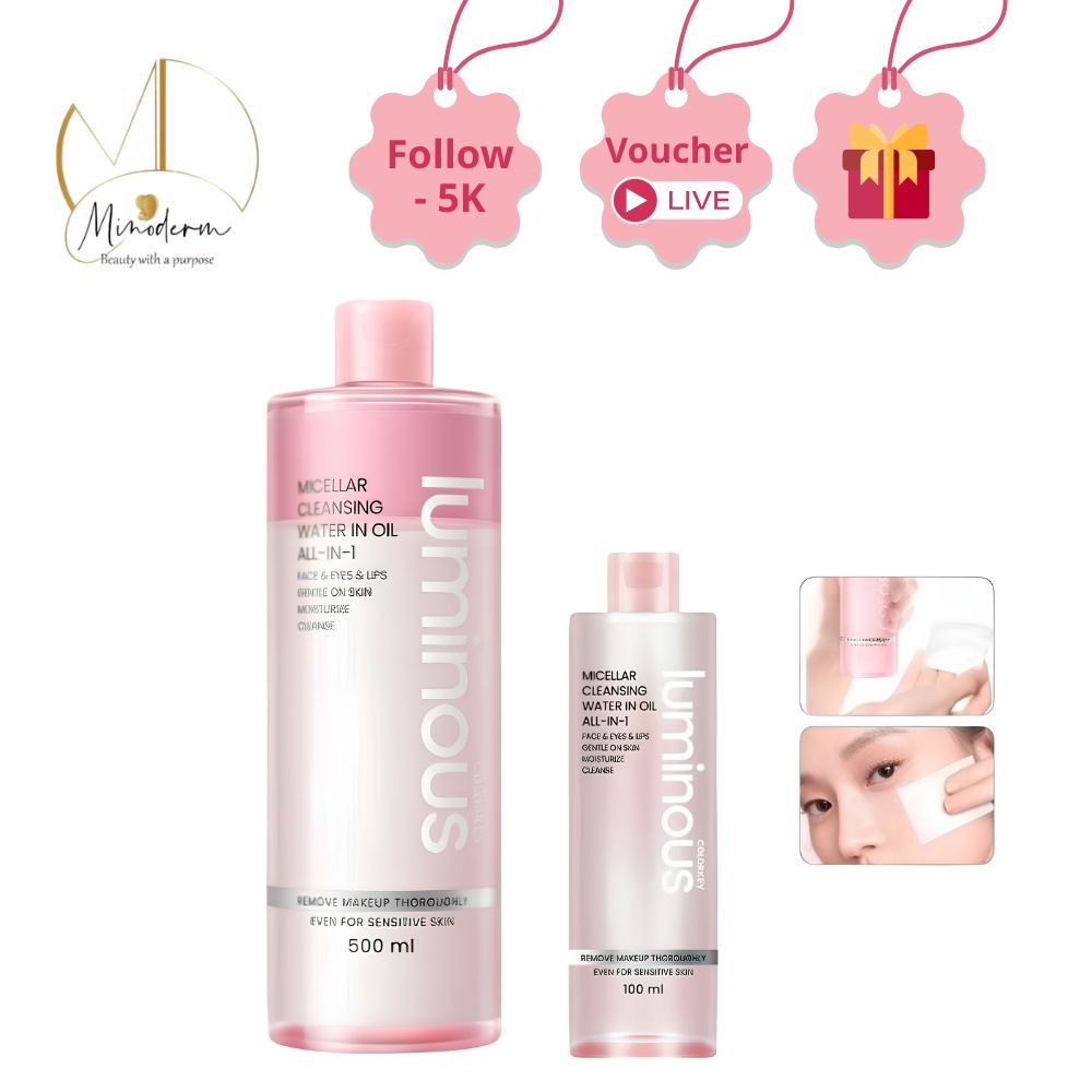 Nước tẩy trang 2 lớp Colorkey Micellar Cleansing Water In Oil All-In-1 cho mọi loại da 500ml