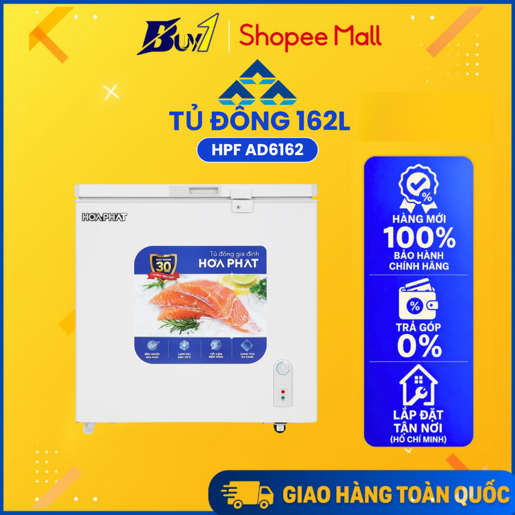 HPF AD6162 - Tủ Đông Hòa Phát 162L HPF AD6162 - Hàng Chính Hãng