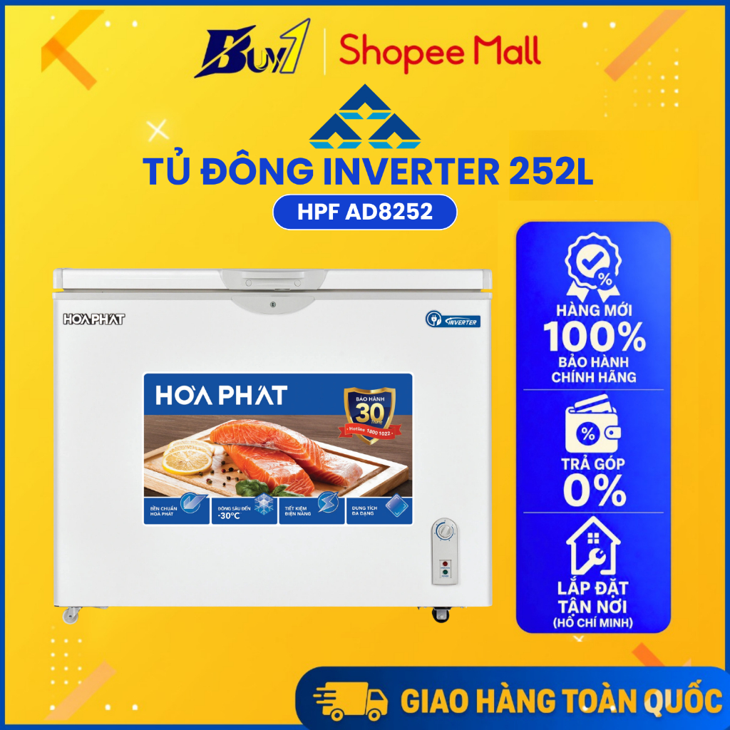 HPF AD8252 - Tủ đông Hòa Phát Inverter 252L HPF AD8252 - Hàng Chính Hãng