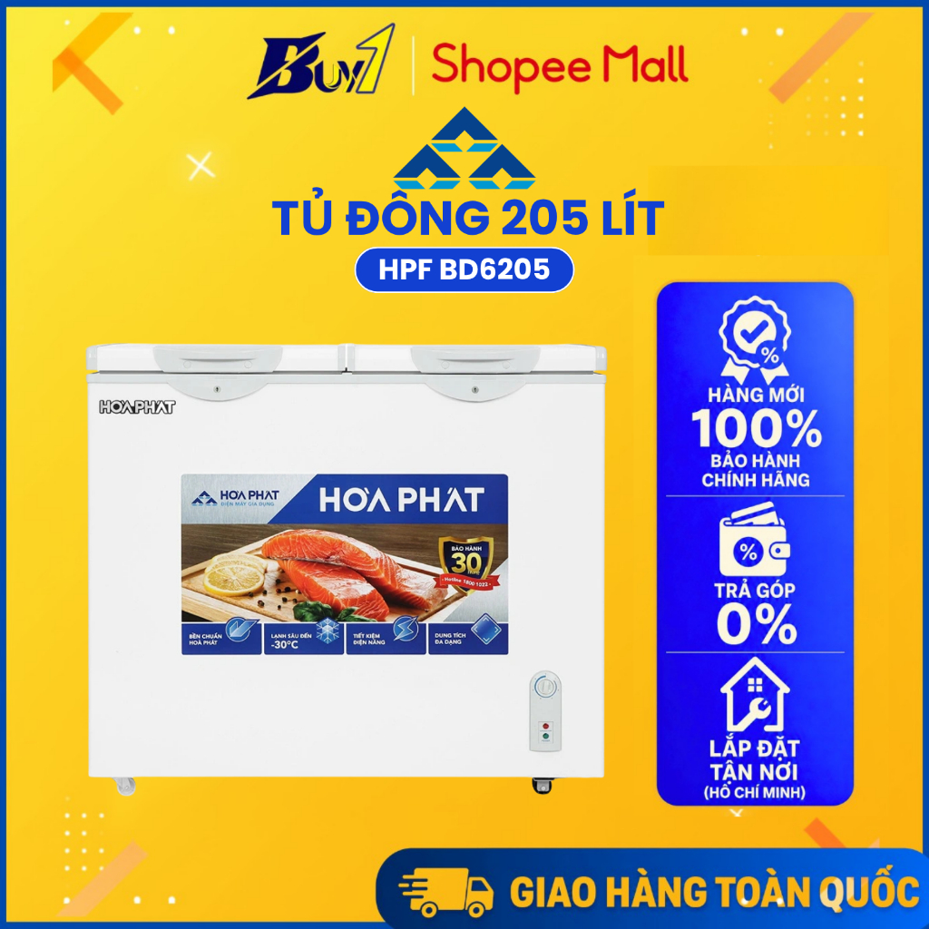 HPF BD6205 - Tủ Đông Hòa Phát 205 Lít HPF BD6205 - Hàng Chính Hãng