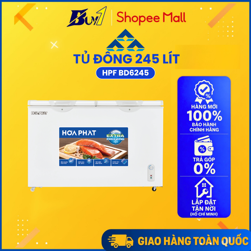 HPF BD6245 - Tủ Đông Hòa Phát 245 lít HPF BD6245 - Hàng Chính Hãng