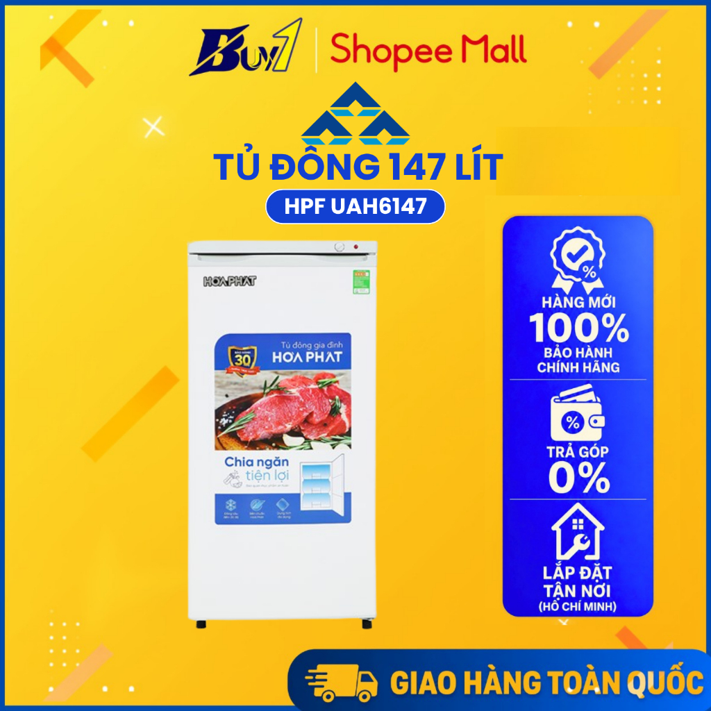 HPF UAH6147 - Tủ Đông 147 Lít Hòa Phát HPF-UAH6147 - Hàng Chính Hãng
