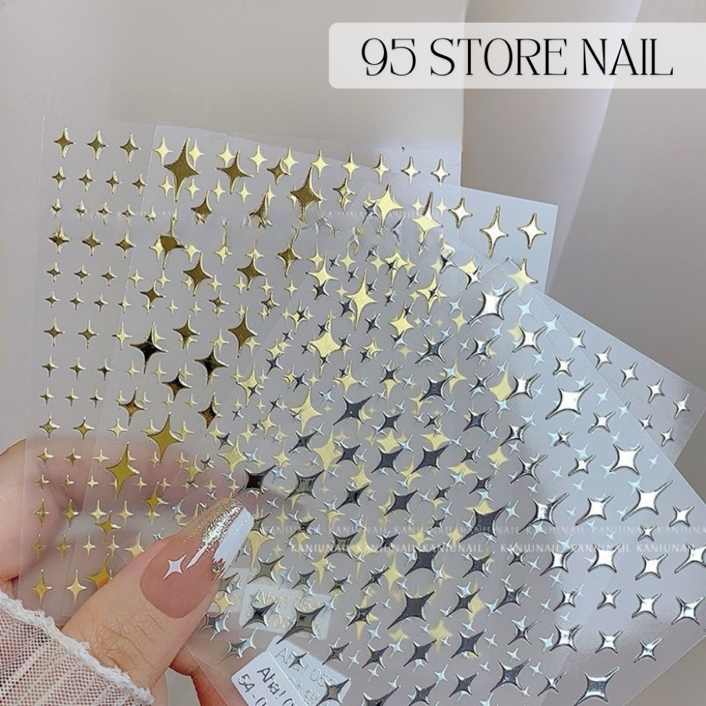 Sticker nail dán móng tia chớp ngôi sao