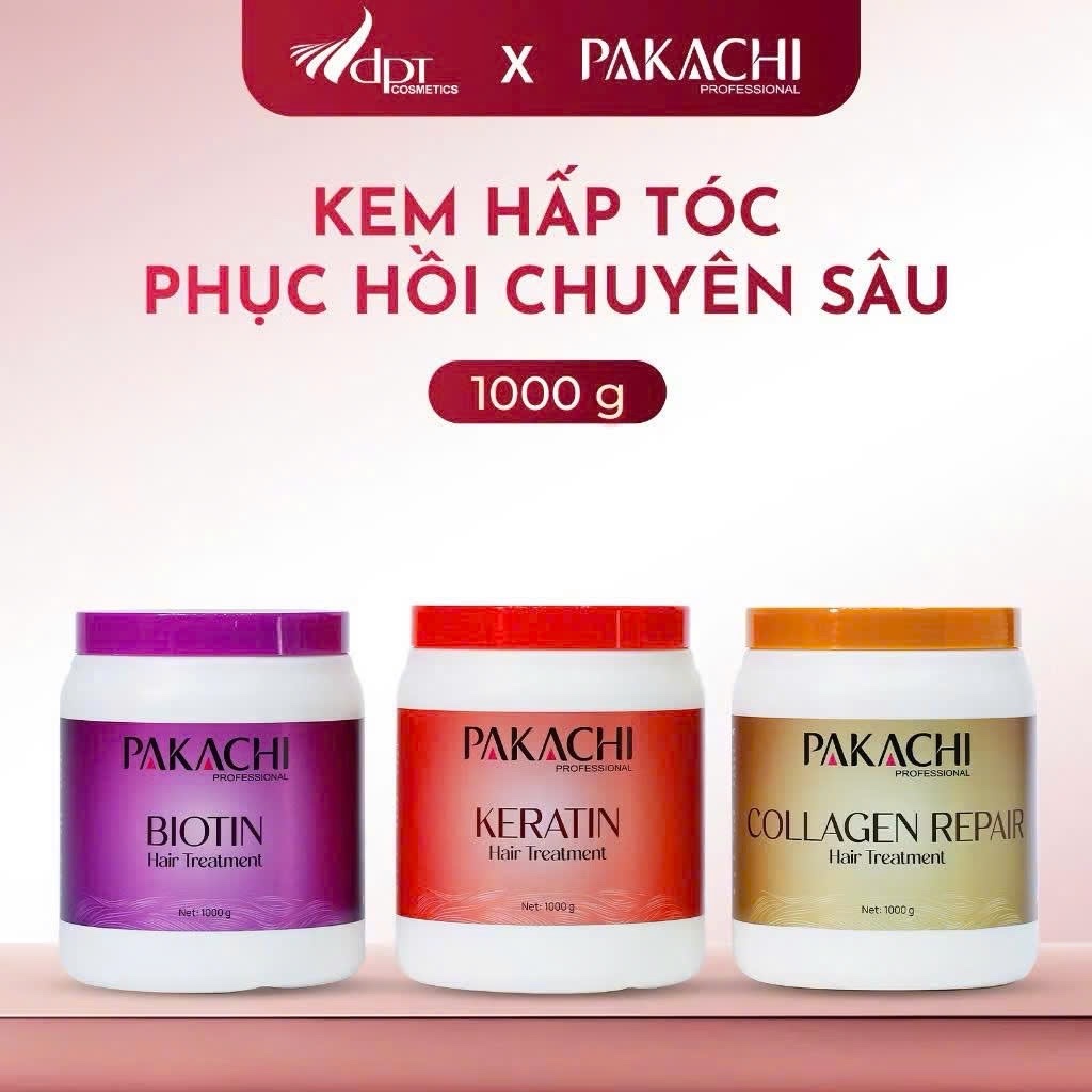 Kem hấp tóc phục hồi chuyên sâu Pakachi siêu mềm mượt 1000g