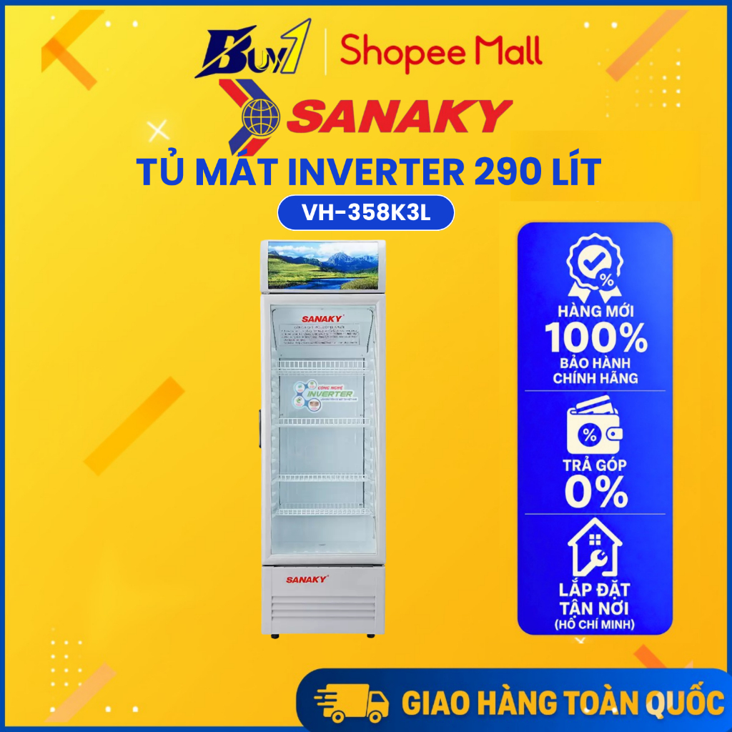 VH-358K3L - Tủ mát Sanaky Inverter 290 lít VH-358K3L - Hàng Chính Hãng