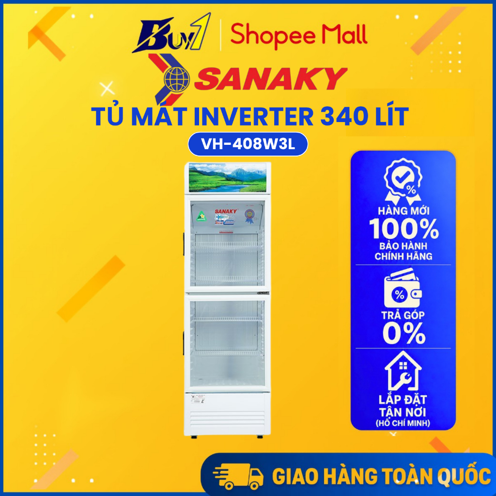 VH-408W3L - Tủ mát Sanaky Inverter VH-408W3L 340 Lít - Hàng Chính Hãng