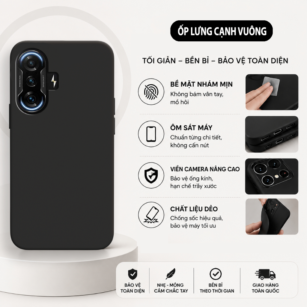 Ốp lưng Xiaomi Redmi K40 - K40 Pro - K40 Pro Plus - K40 Pro+ cạnh vuông chống sốc TPU dẻo nguyên khố