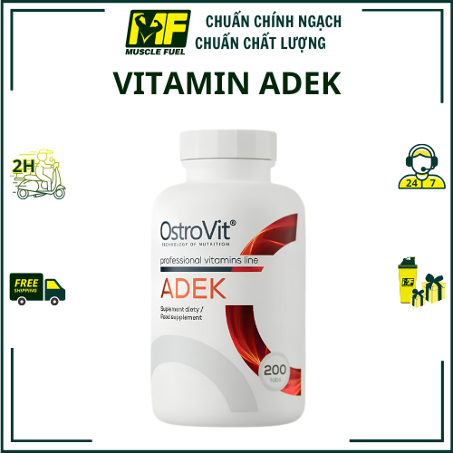 [HÀNG CÔNG TY] Vitamin ADEK OstroVit 200 Viên – Bổ Sung Vitamin A, D, E, K – Thực Phẩm Bổ Sung
