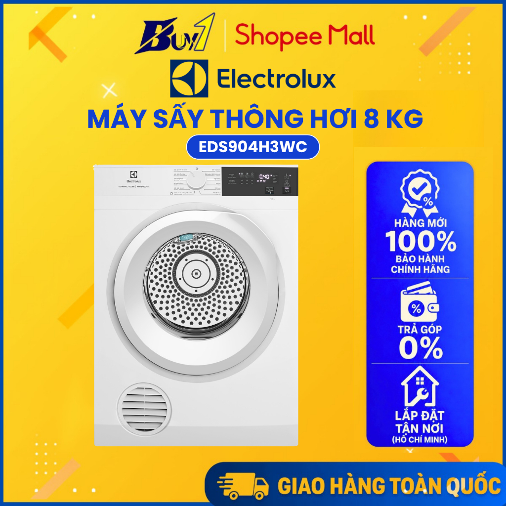 EDS904H3WC - Máy sấy thông hơi Electrolux UltimateCare 9 kg EDS904H3WC - Hàng chính hãng