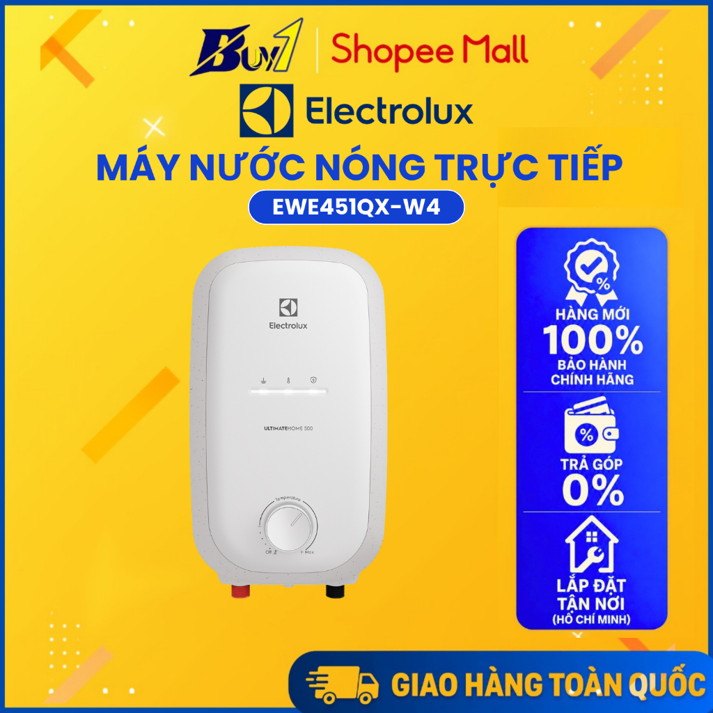 EWE451QX-W4 - Máy Nước Nóng Trực Tiếp Electrolux EWE451QX-W4 - Hàng Chính Hãng