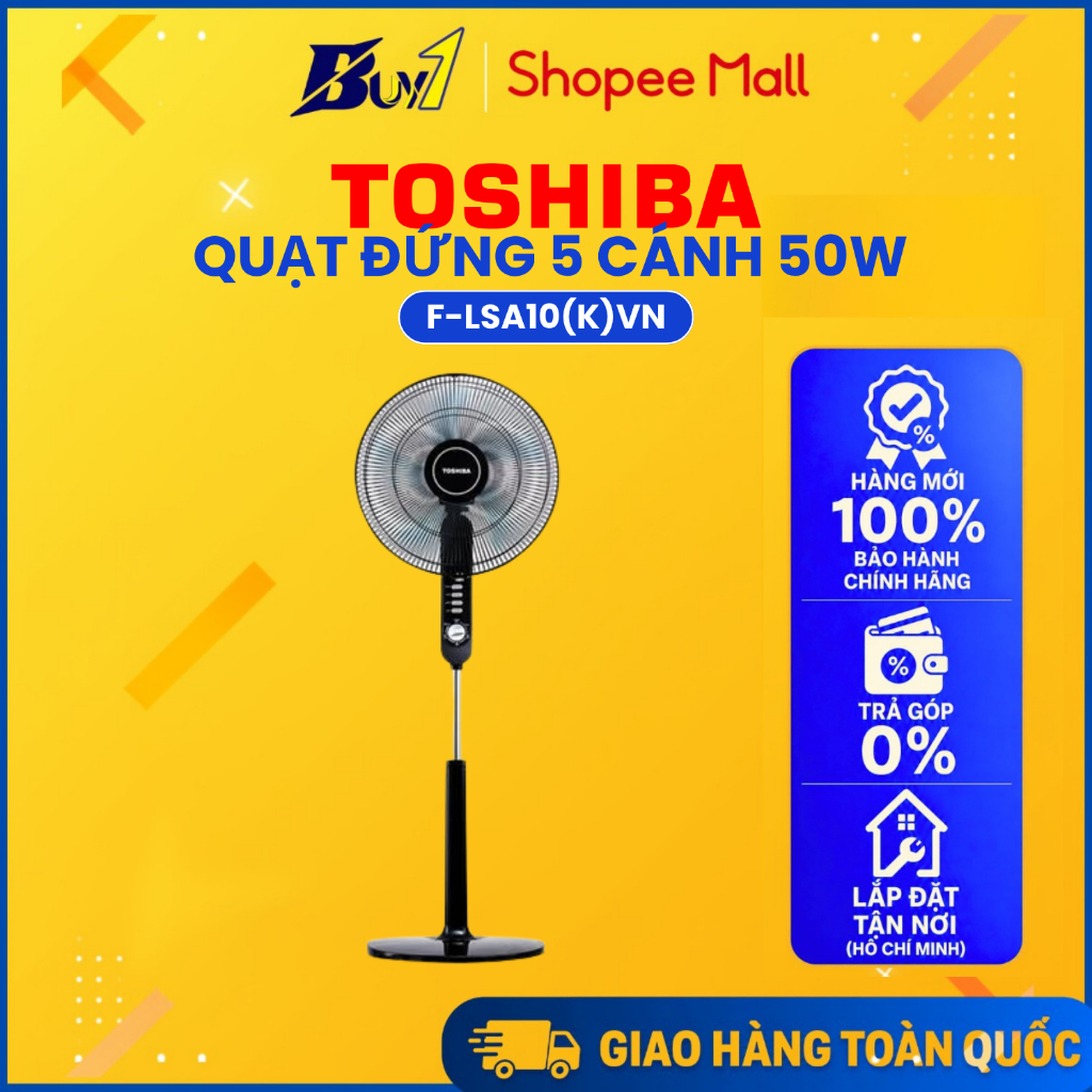 F-LSA10(K)VN - Quạt đứng Toshiba 5 cánh F-LSA10(K)VN 50W - Hàng chính hãng