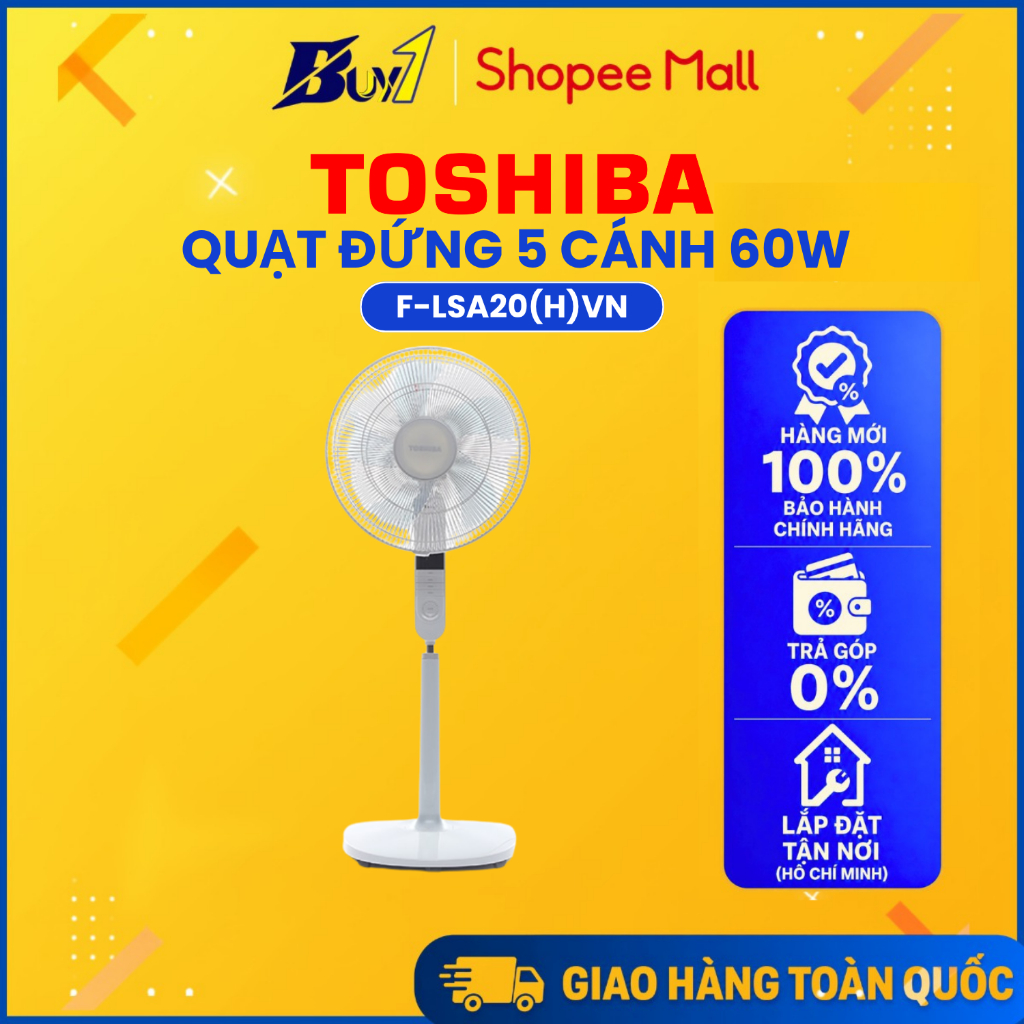 F-LSA20(H)VN - Quạt đứng Toshiba 5 cánh F-LSA20(H)VN 60W - Hàng chính hãng