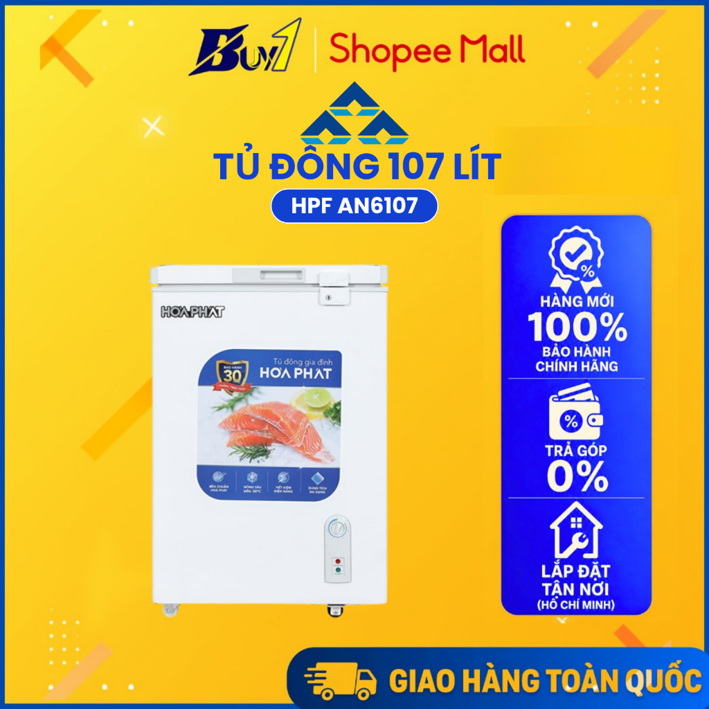 HPF AN6107 - Tủ Đông Hòa Phát 107 Lít HPF AN6107 - Hàng Chính Hãng