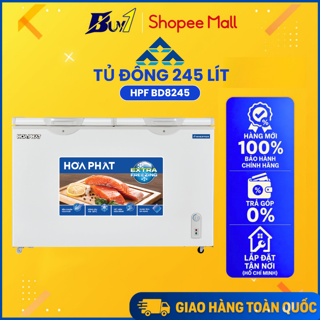 HPF BD8245 - Tủ đông Hòa Phát Inverter 245L HPF BD8245 - Hàng Chính Hãng