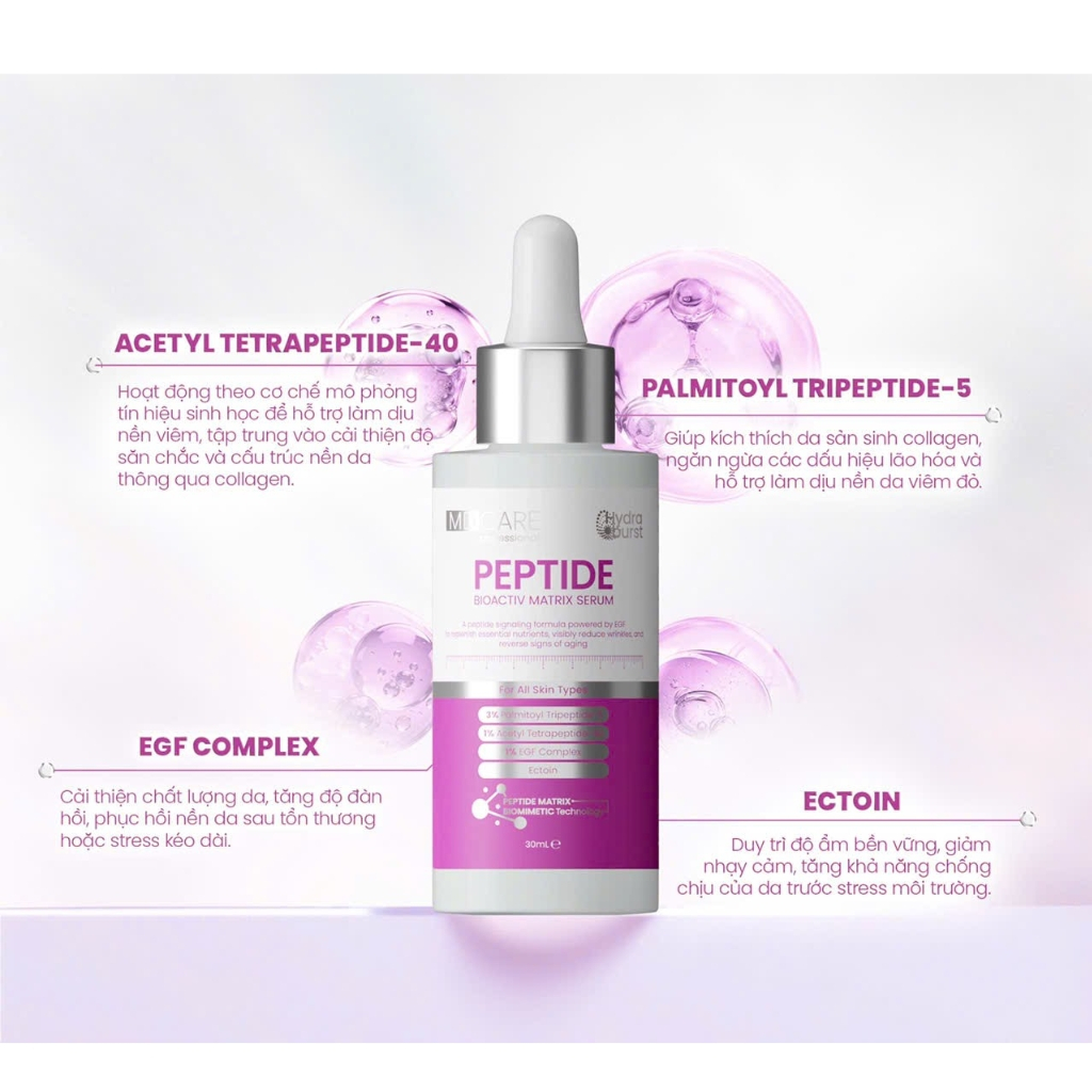 (có quà tặng) Serum Peptide Phục Hồi Đa Tầng Và Giảm Đỏ Chuyên Sâu MD CARE Peptide Bioactiv Matrix Serum 30ml | BigBuy360 - bigbuy360.vn