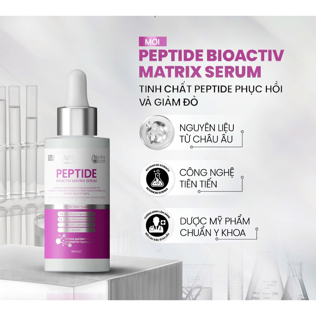 (có quà tặng) Serum Peptide Phục Hồi Đa Tầng Và Giảm Đỏ Chuyên Sâu MD CARE Peptide Bioactiv Matrix Serum 30ml | BigBuy360 - bigbuy360.vn