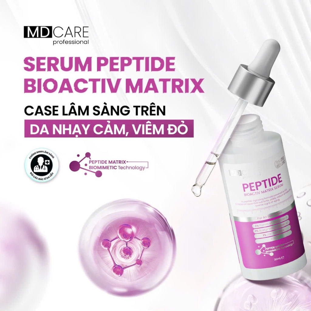 (có quà tặng) Serum Peptide Phục Hồi Đa Tầng Và Giảm Đỏ Chuyên Sâu MD CARE Peptide Bioactiv Matrix Serum 30ml | BigBuy360 - bigbuy360.vn