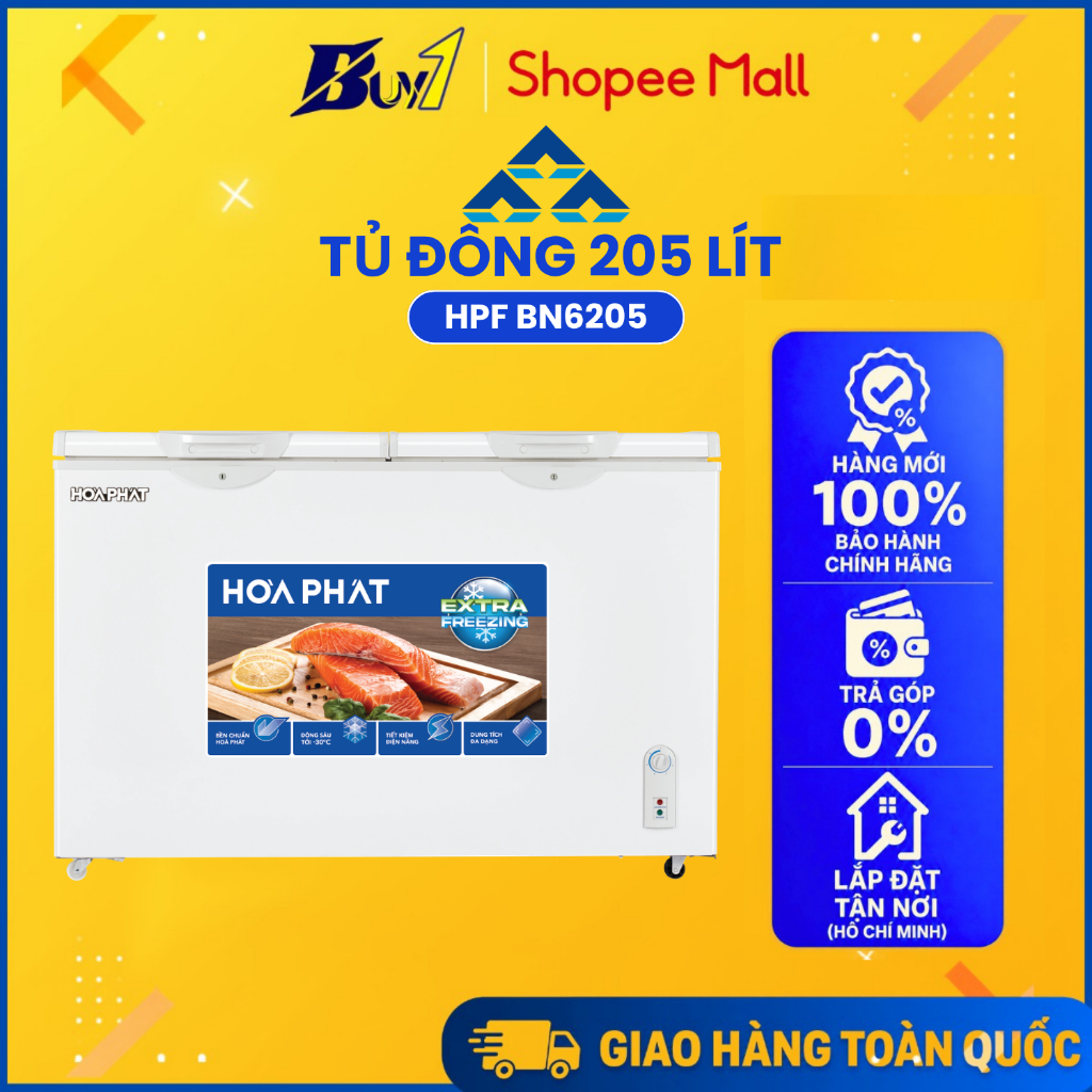 HPF BN6205 - Tủ Đông Hòa Phát HPF BN6205 205L - Hàng Chính Hãng