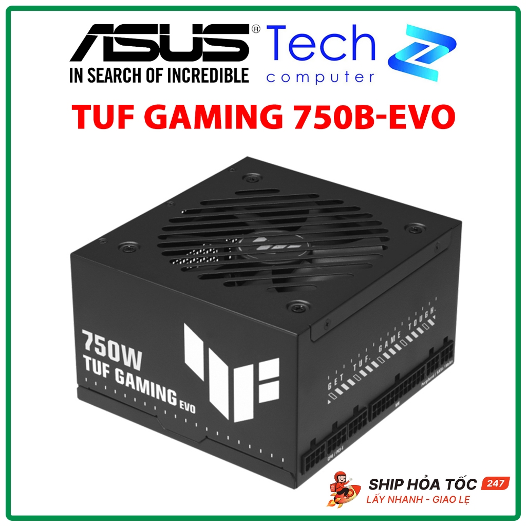 Nguồn Máy Tính ASUS TUF Gaming 750B EVO 750W 80 Plus Bronze Full Modular ATX 3.1 Chính Hãng