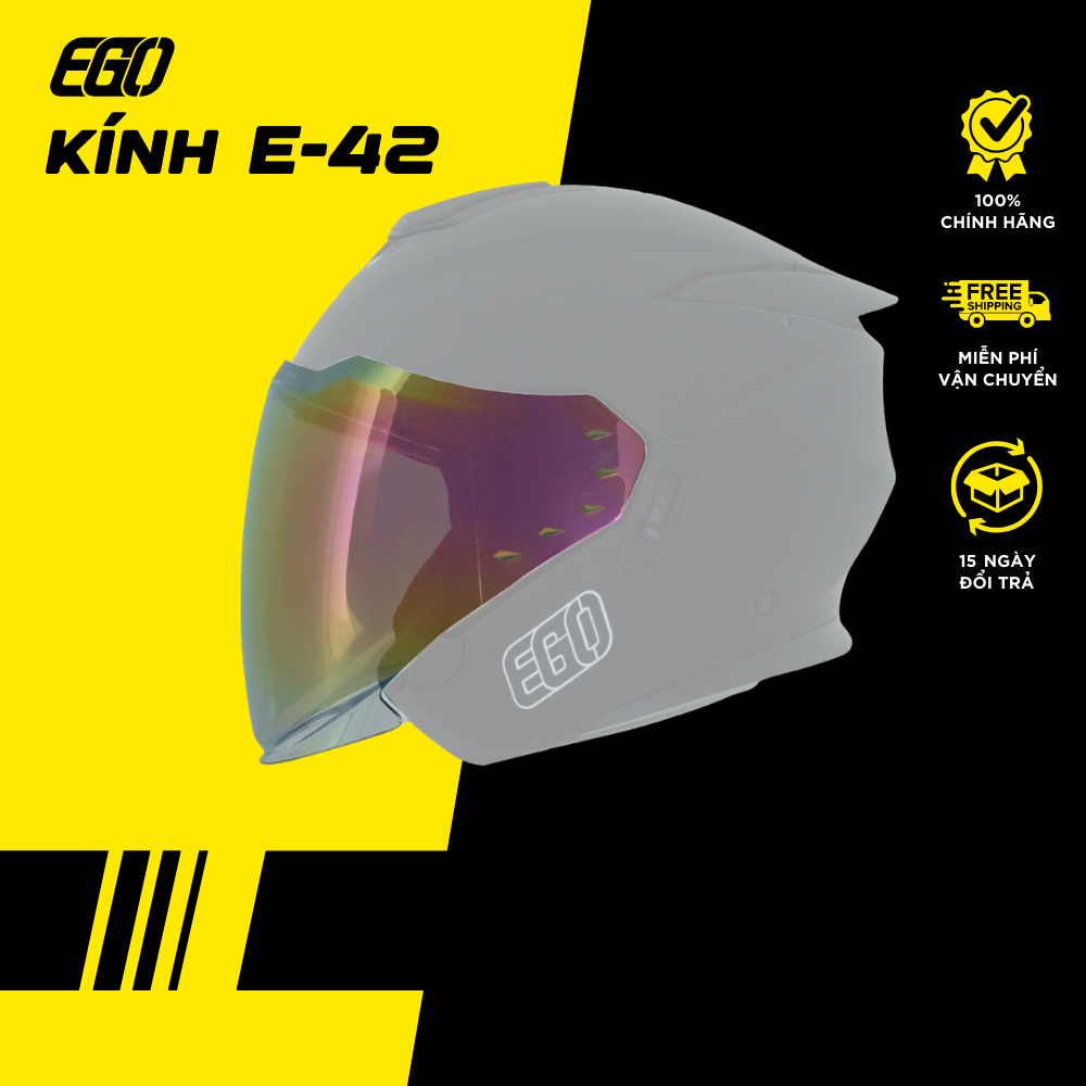Kính Ngoài Dùng Thay Cho Nón Bảo Hiểm 3/4 EGO-E42