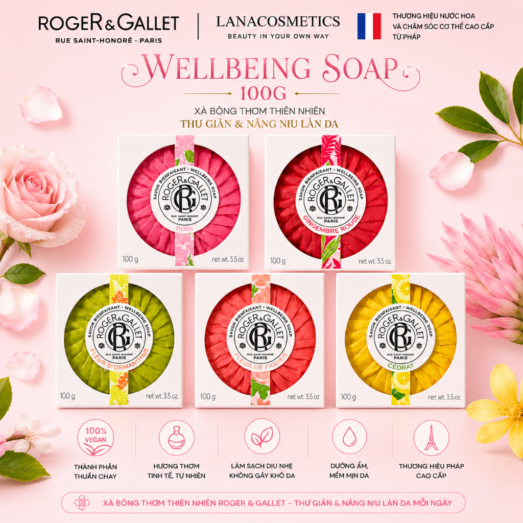 Xà bông Roger & Gallet Wellbeing Soap 100g