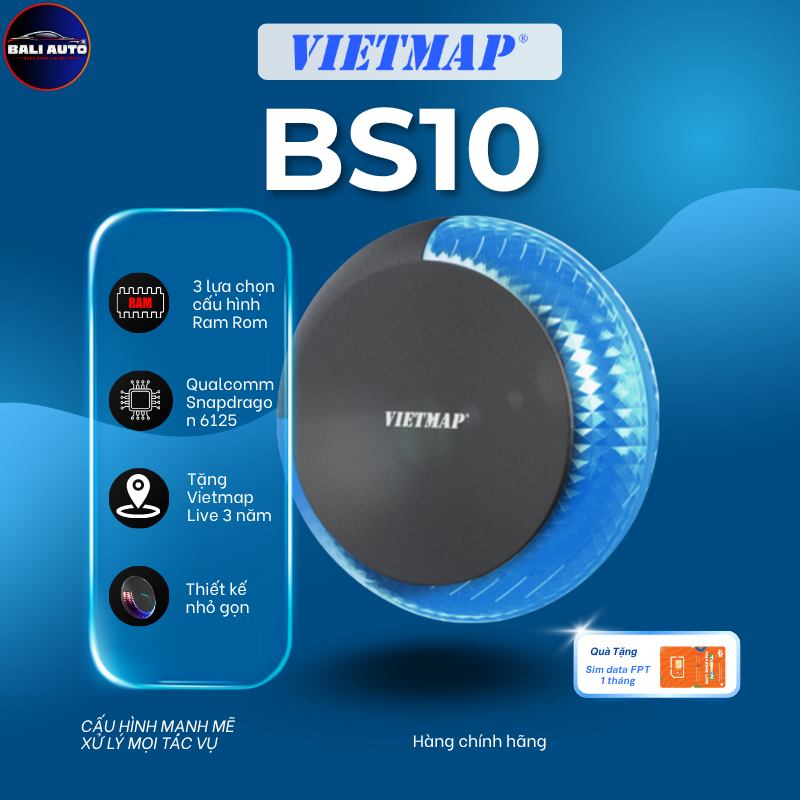Android Box Vietmap BS10, BS10 lite , chíp xử lý cao cấp  - 8 nhân - Tặng Vietmap Live 36