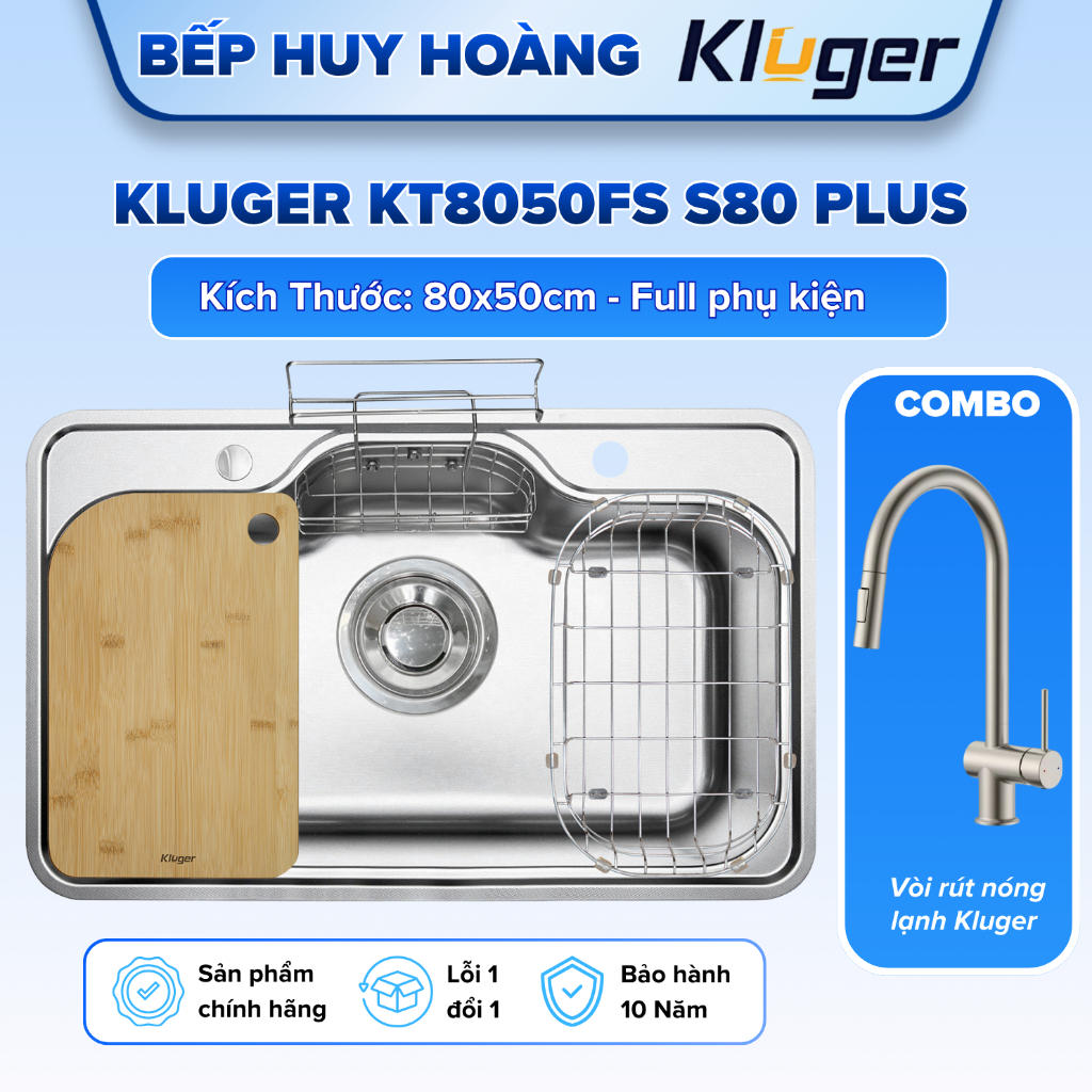 Chậu rửa bát Kluger KT8050FS S80 Plus | Hàng chính hãng