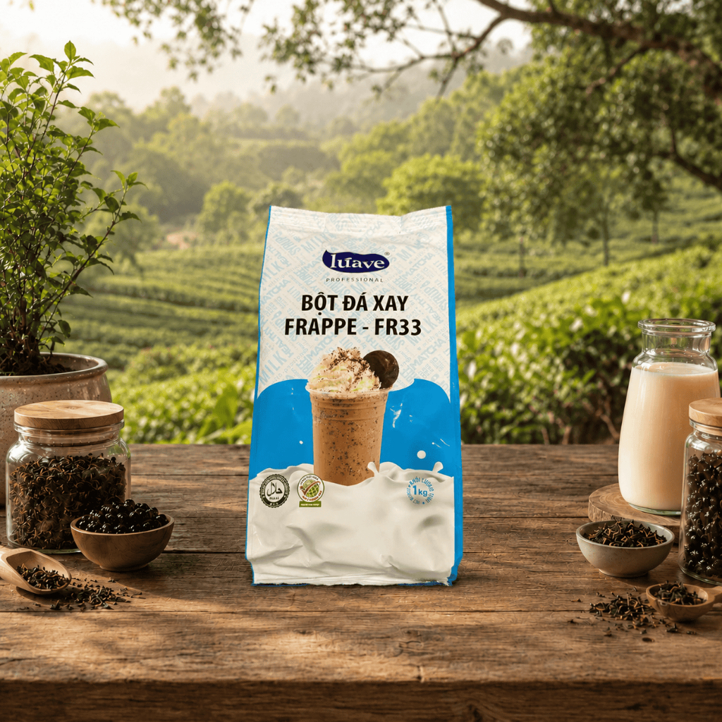 Bột Đá Xay FR33 Luave 1Kg – Bột Pha Chế Đá Xay, Cà Phê, Sinh Tố, Trà Sữa, Đồ Uống Lạnh