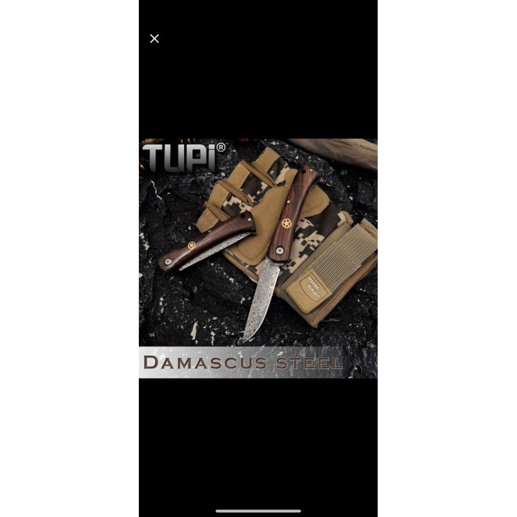 Dao Xếp Gọt Trái Cây Thép Damascus Vg10