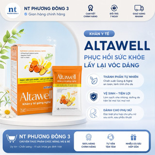 Khăn y tế gừng nghệ Altawell phát triển từ rượu gừng nghệ giúp giảm thâm, mờ rạn, lấy lại vóc dáng cho phụ nữ sau sinh