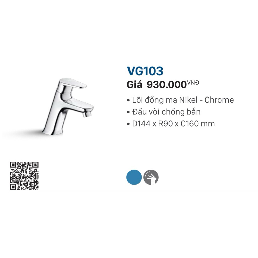 Vòi chậu lavabo lạnh Viglacera VG103
