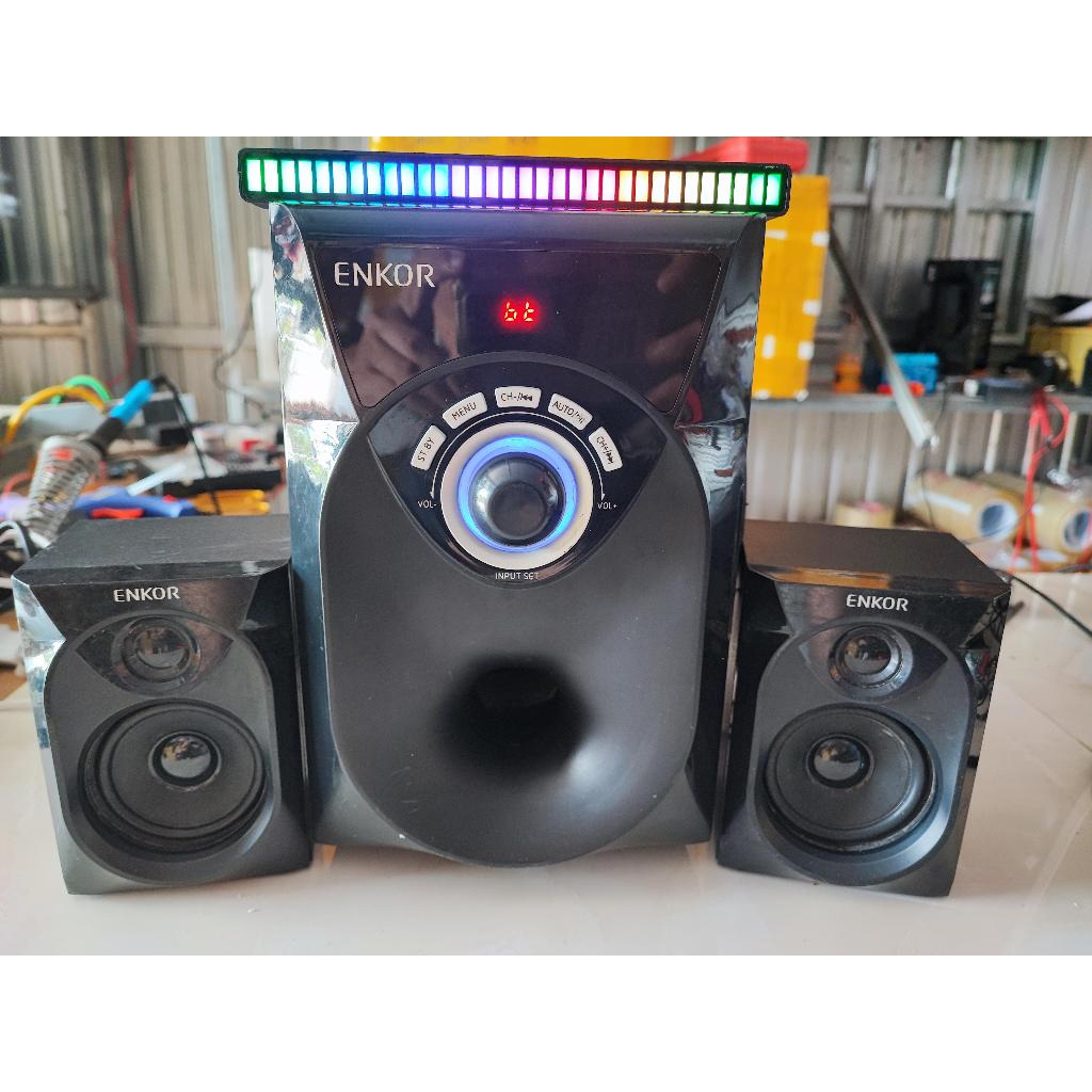 Bộ Loa Bluetooth Enkor Z228 - 2.1, 65W , qua sử dụng đẹp zin, bass mạnh trép hay, tặng dây 3.5, bảo 