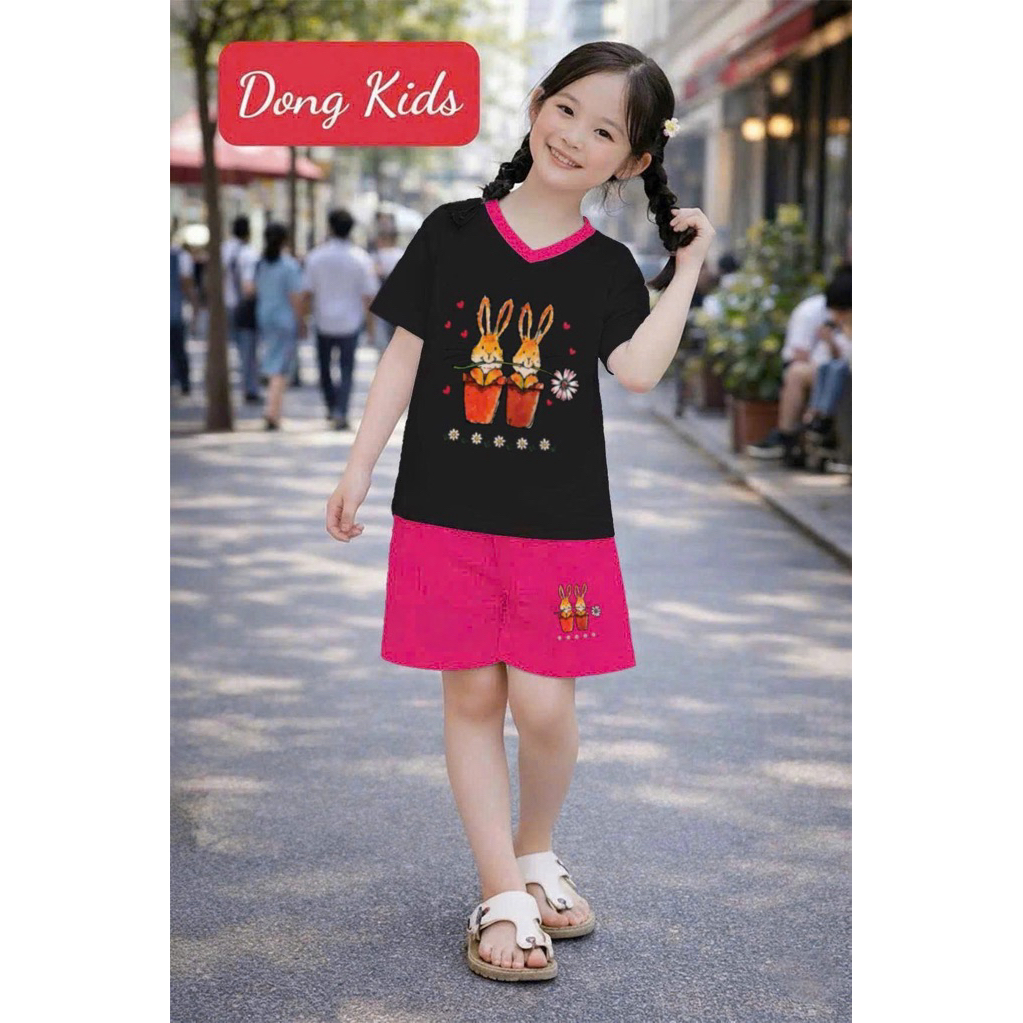 Shop A&N - bộ BG trái tim in hình 2 con thỏ