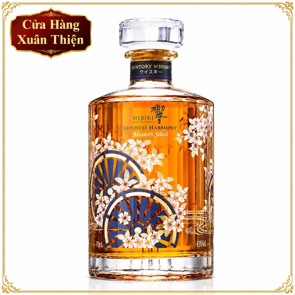 Vỏ Chai Rượu Ngoại Hibiki Limited Nhật Bản Mới 99% Cao Cấp Thủy Tinh 700ML Cực Đẹp.Chai Rỗng Không C