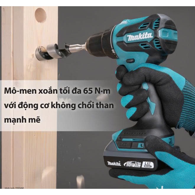 Máy Khoan, Máy Khoan Búa, Vặn Vít Dùng Pin 18V DHP490Z MAKITA CHÍNH HÃNG